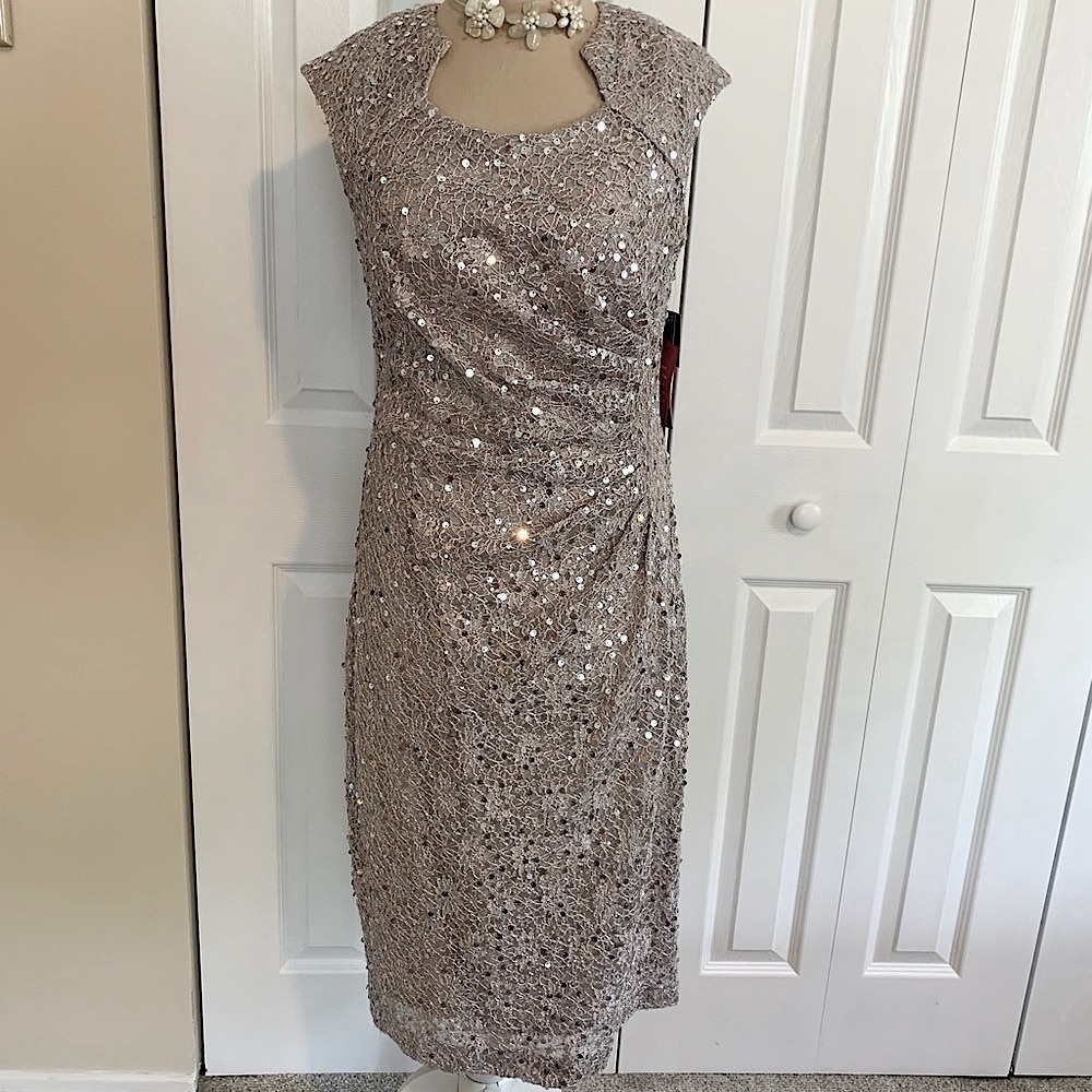 Tahari formal knee length dress 10